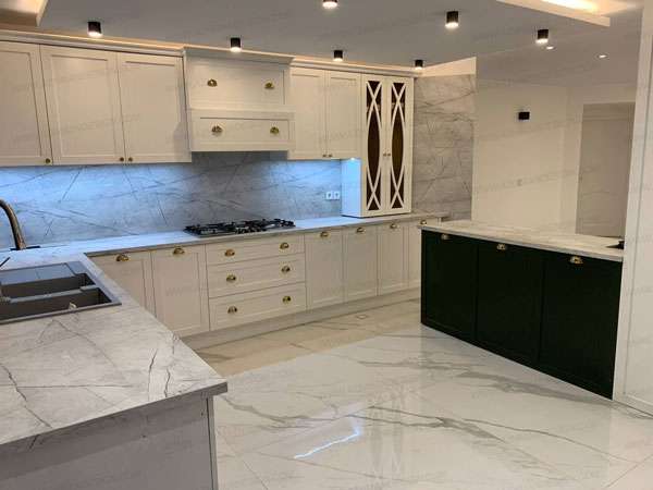 اجرای صفحه کابینت و دیوارپوش با ورق SPL